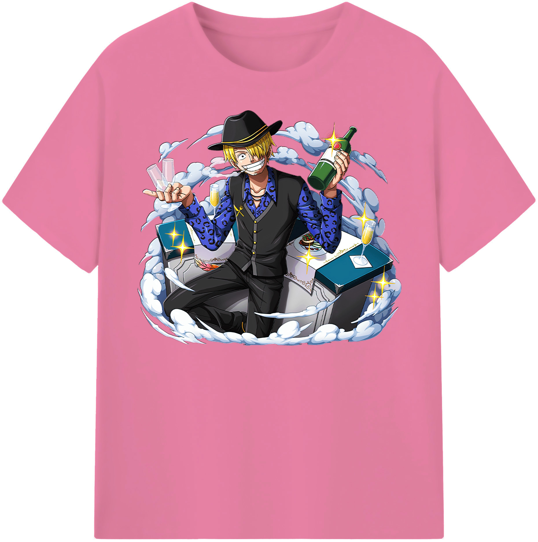 ワンピース サンジ ONE PIECE Sanji 綿100％半袖Tシャツ（フロントプリント）